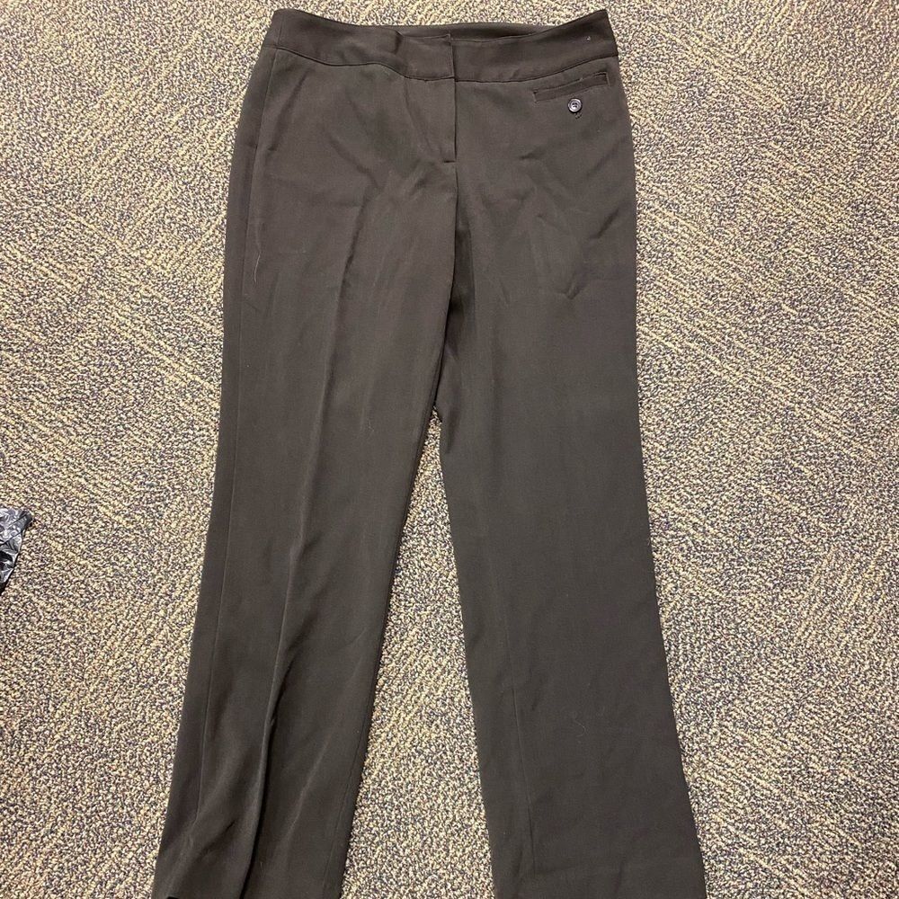 Atelier luxe Black academia professor teacher flat front dress‎ slack pants